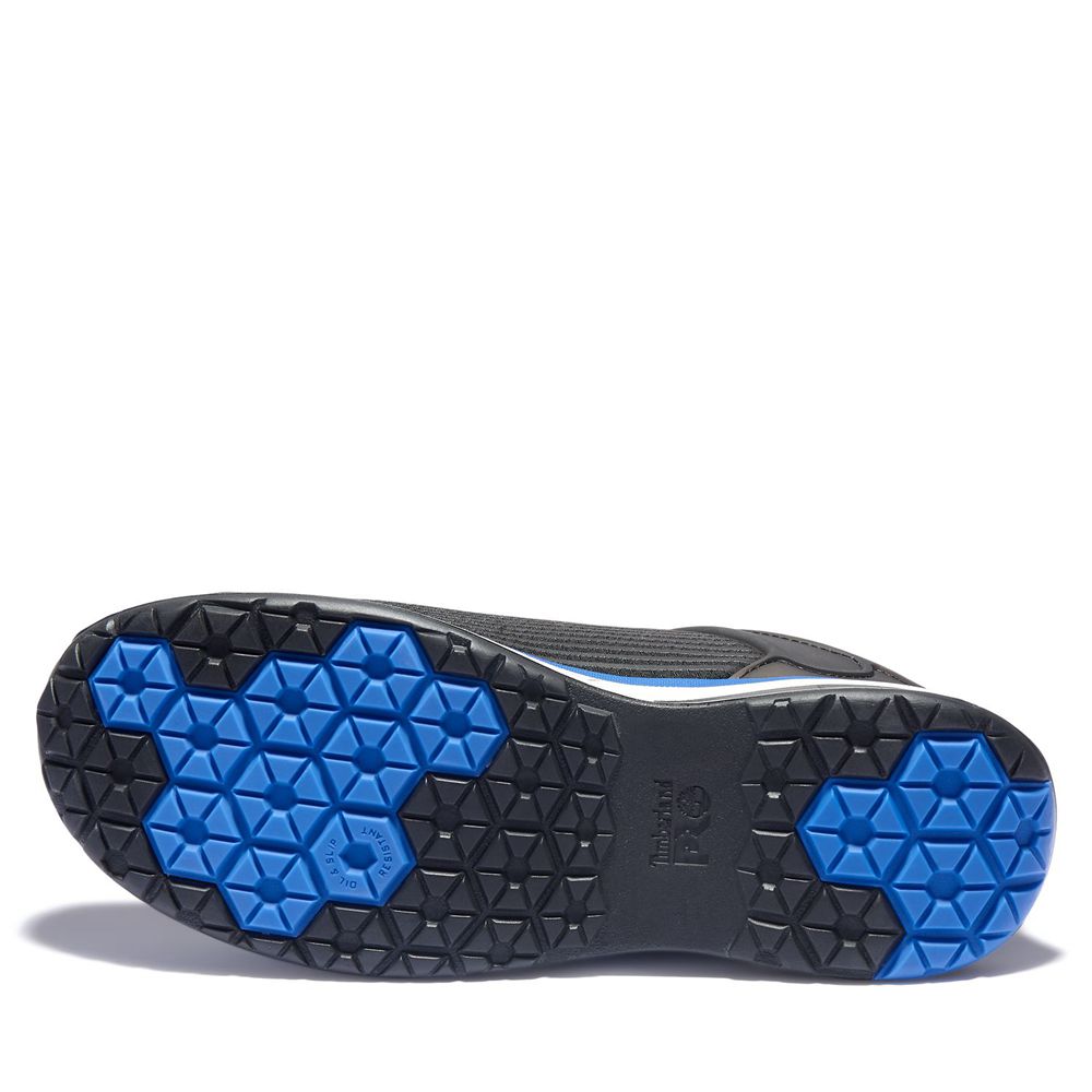 Zapatos De Seguridad Timberland Hombre Pro® Drivetrain Comp Toe Negras/Azules - Chile ISH-471805